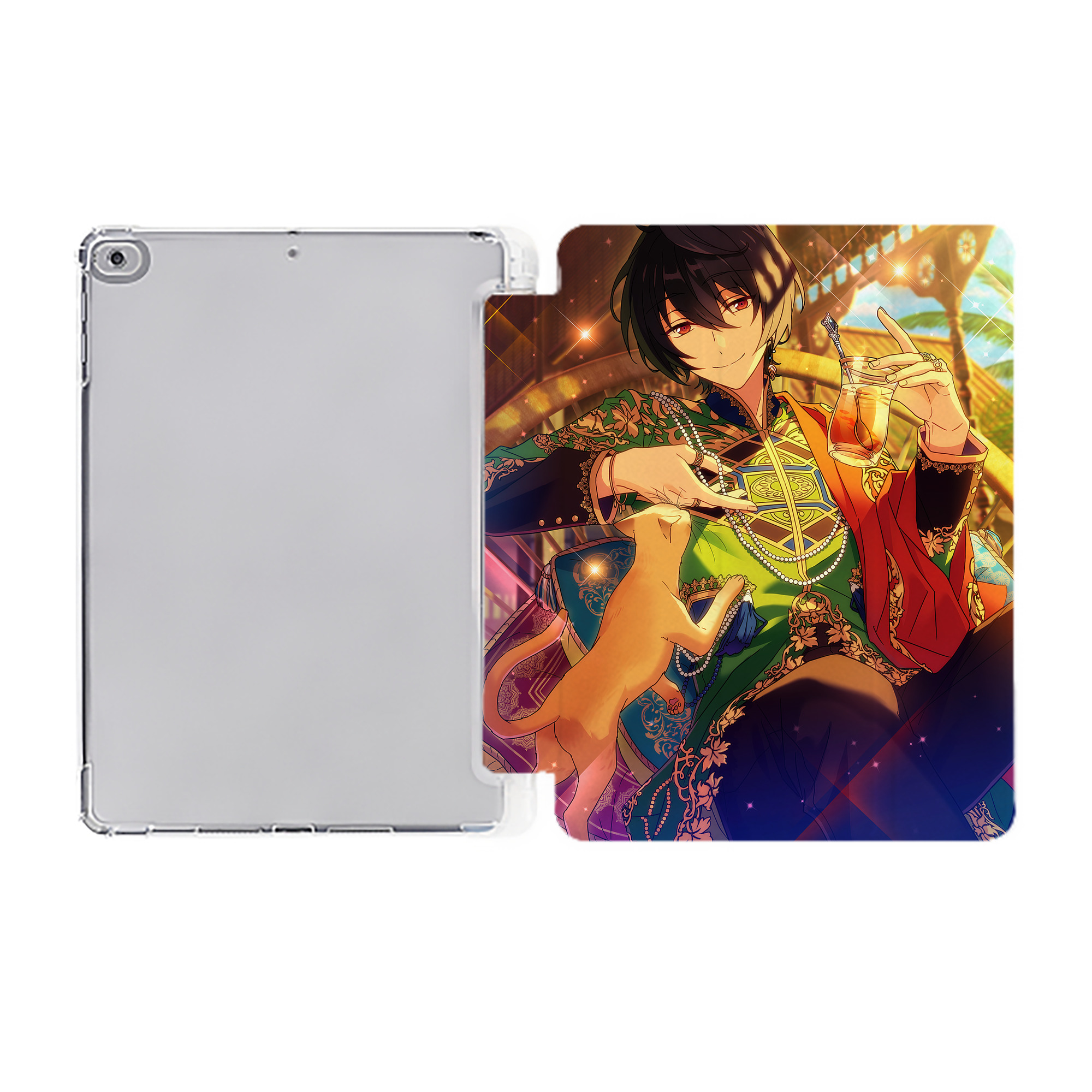 （画像用） あんさんぶるスターズ! Ensemble Stars IPad ケース ペン収納付き 三つ折りスタンド PUレザー×シリコン 対応機種9.5/10.5/10.9インチ
